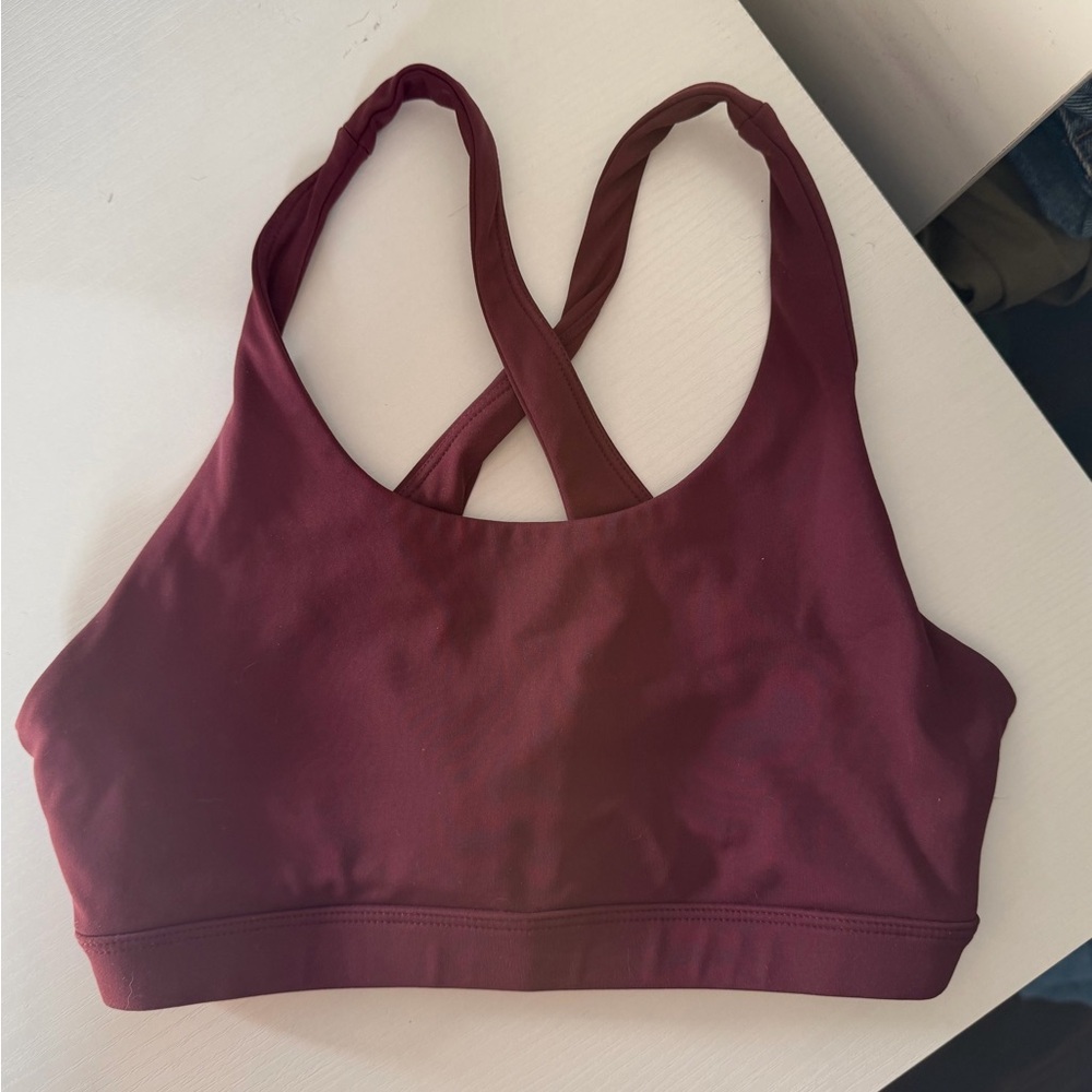 Women's Burgundy Sports Bra